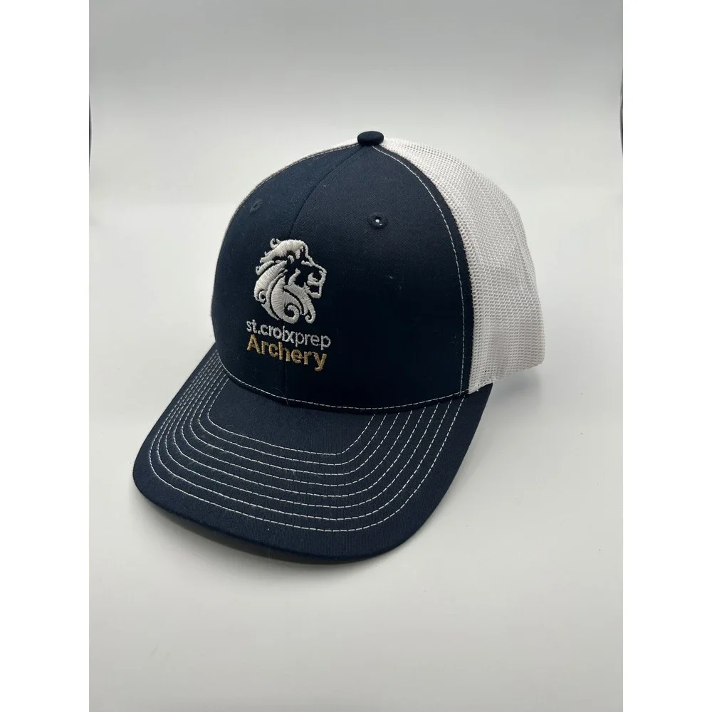 Richardson St. Croix Prep Archery‎ Trucker Hat Navy Blue White Snapback Cap